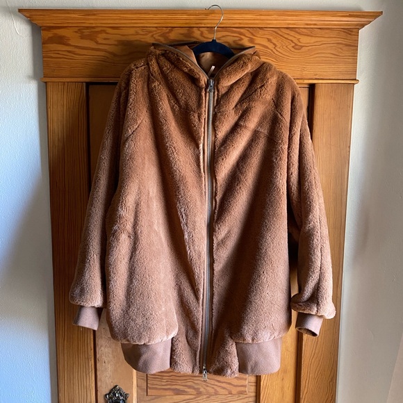 Free People Turn Up Zip Off Faux Fur Hoodie Size Small - Picture 2 of 5